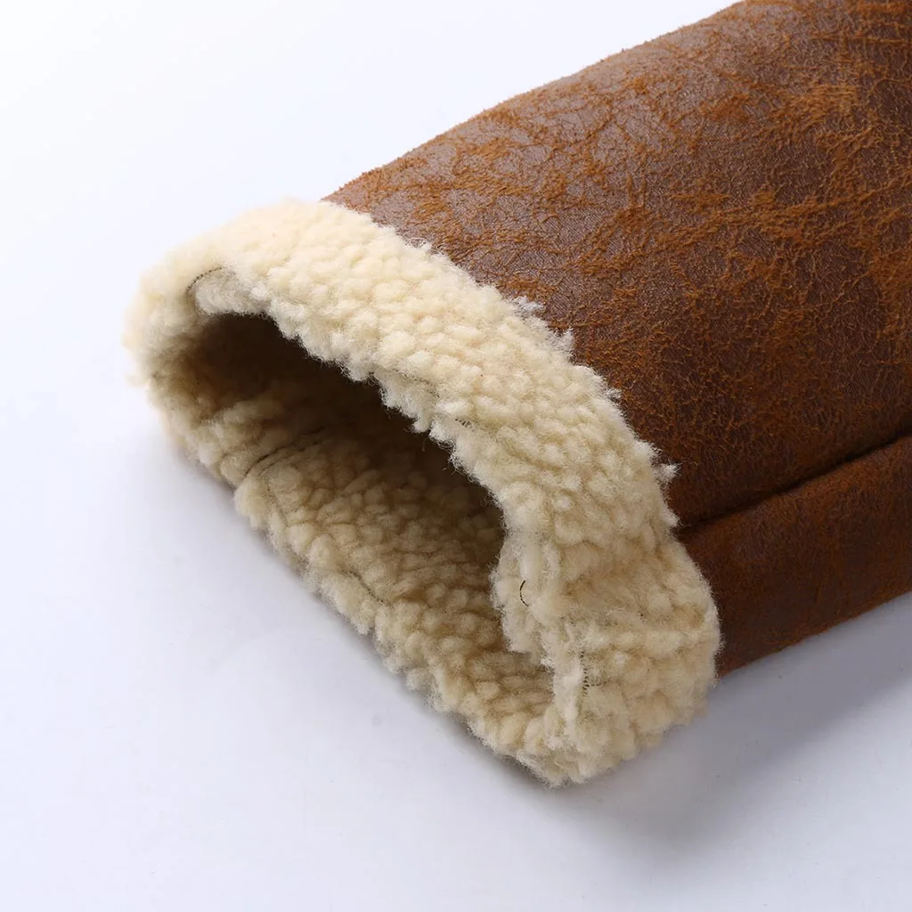 

New Winter PU Leather Jacket Mens Thicken Warm Wool Liner Keep Warm Windbreaker Coat Male Faux Leather Motorcycle Jacket Men Top