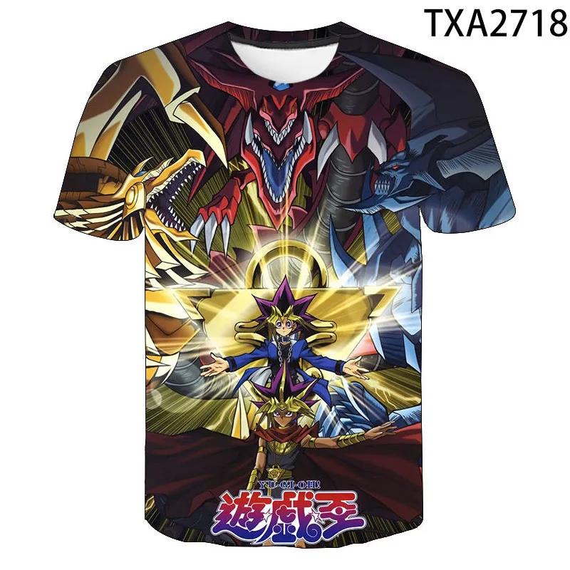 Новинка 2020 быстросохнущая 3D футболка Yu GI Oh для мужчин и женщин летняя крутая