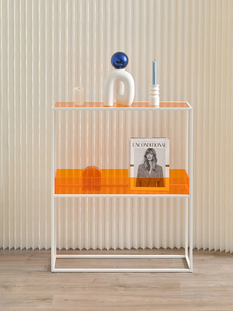 

Creative Acrylic Partition Shelf Nordic Modern Minimalist Floor Storage Multi-Layer Display Shelf