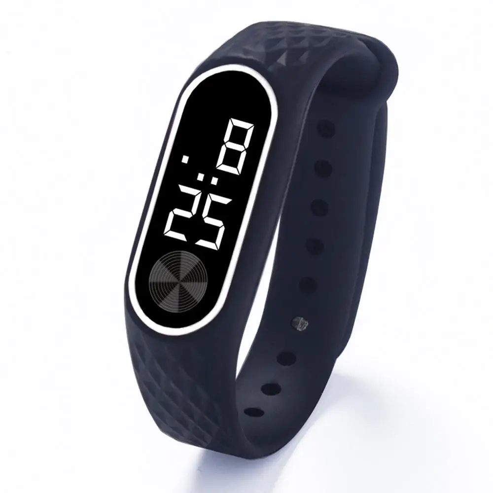 Часы с цифровым светодиодным дисплеем модные женские часы мужские силиконовый