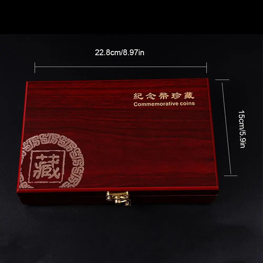 50 шт. Круглый Деревянный чехол для монет держатели хранения деревянная памятная