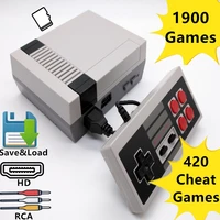 2022 new arrival hd retro tv video game console for nes with 1900 games tf card slot support saveload