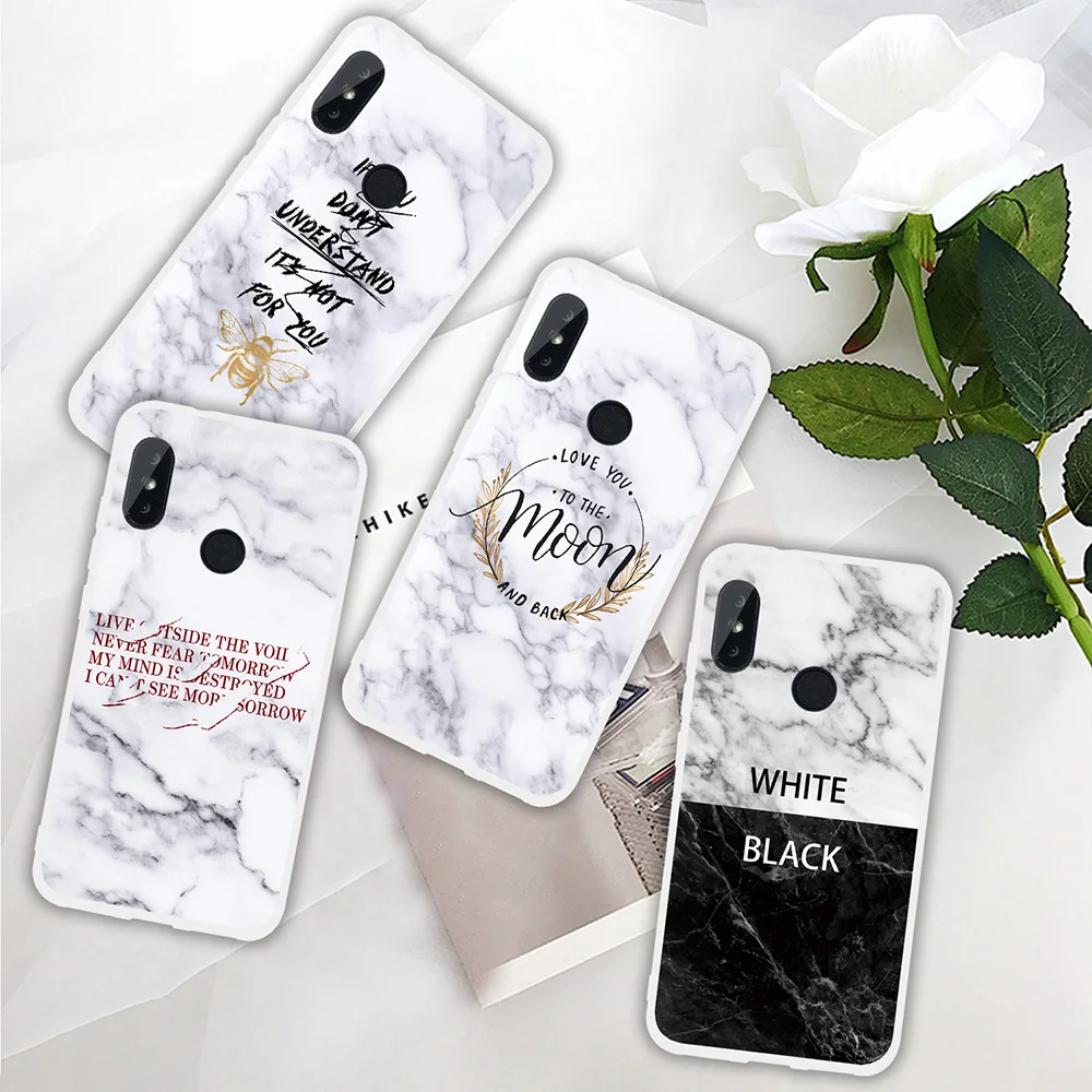 Marble Geometry Soft Case for Xiaomi Mi 9 8 SE A2 Lite Silicone Cover Cases Redmi Note 7 6 Pro 6A 5A 4X 4A 5 Plus |