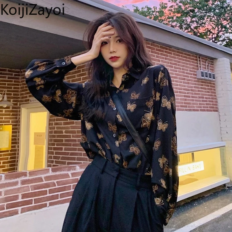 

Женская винтажная блузка Koijizayoi с длинным рукавом, модные женские шикарные корейские рубашки, Новое поступление на весну-осень 2022