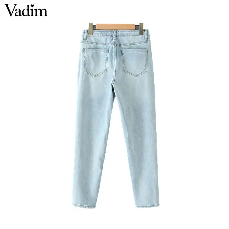 Vadim женские джинсы в стиле ретро с карманами шикарный дизайн на молнии Женские
