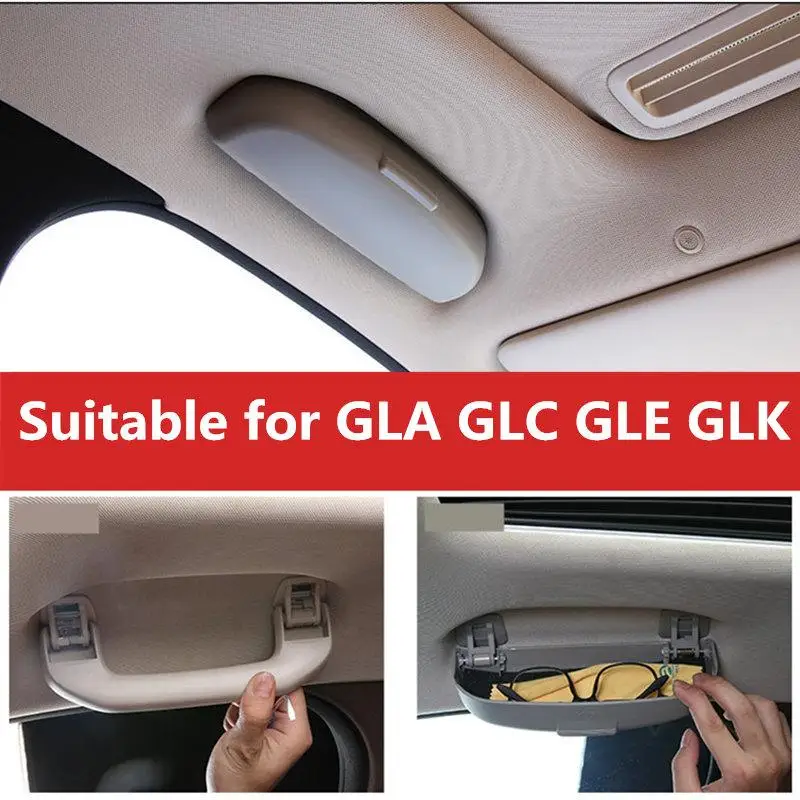 

Glasses case Sunglass Sunglasses Holder Case Box for Mercedes Benz GLA X156 GLC X253 C253 GLE W292 C292 GLK X204 Car storage box