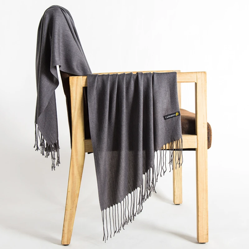 

TJ-TianJun Thin Pure Color Men's and Women's Spring and Autumn Winter Acrylic Scarf Elegant Fashion Breathable Shawl Multi Color