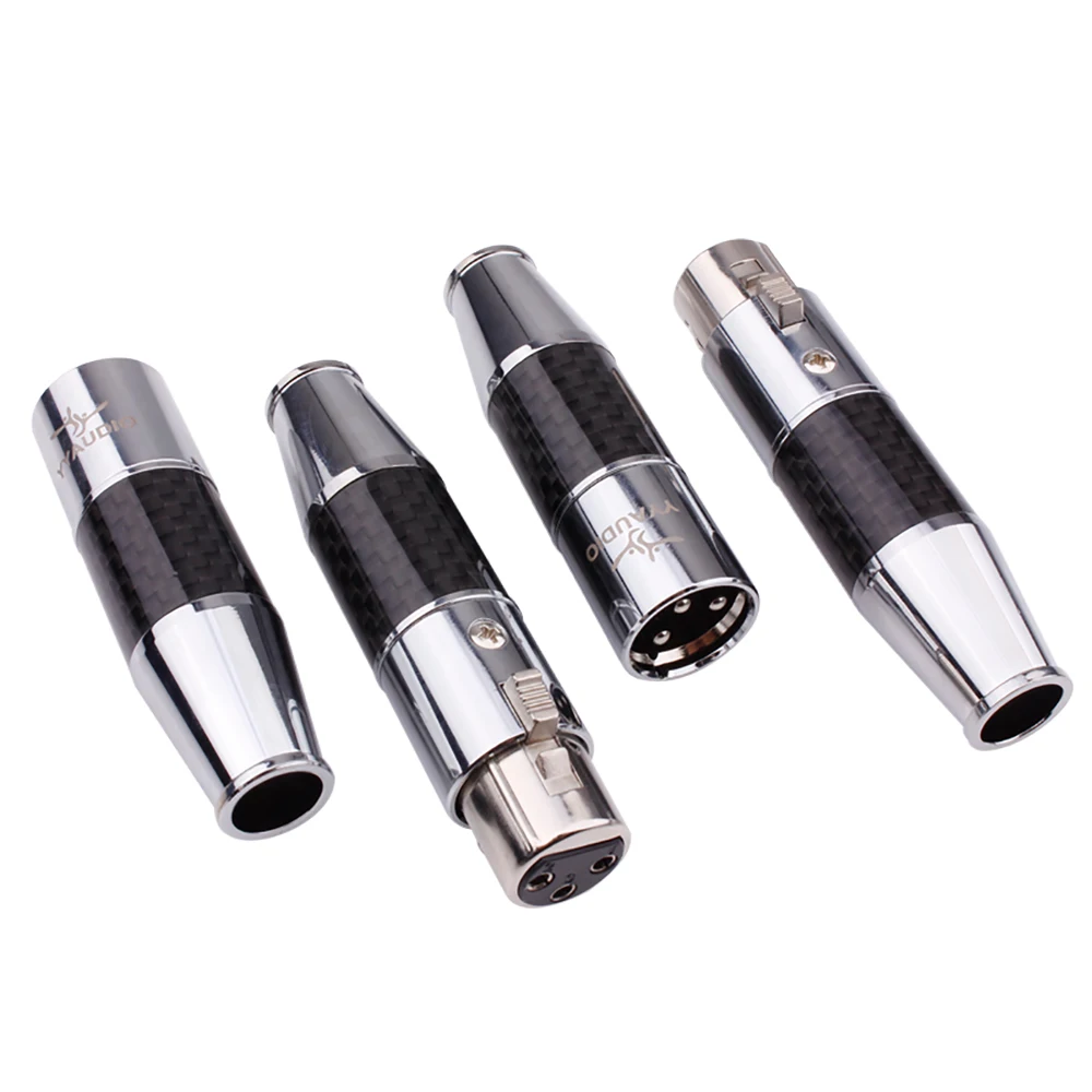 Бесплатная доставка Углеродное Волокно соединительный Штепсель XLR гнездо штекер