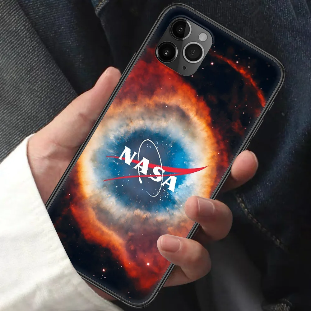 

Space Nasas Phone Case For Iphone 11 12 Mini PRO XR X XS MAX 6 6s 7 8 Plus 5 5s SE 2020 black Waterproof Fashion Shell 3D Cover