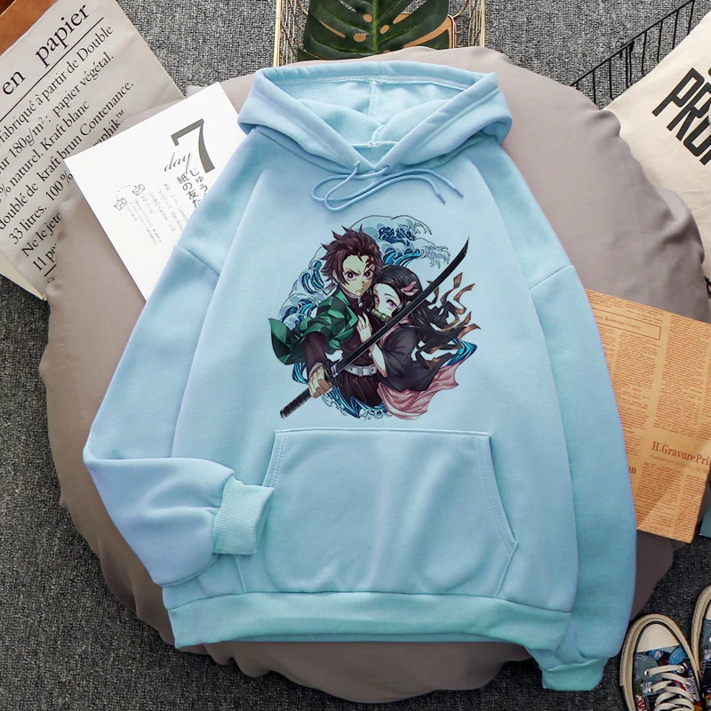 

Demon Slayer Kimetsu No Yaiba Men/women Hoodies Anime Unisex Harajuku Aesthetic 90s Sweatshirt Graphic Casual Male Ulzzang Hoody