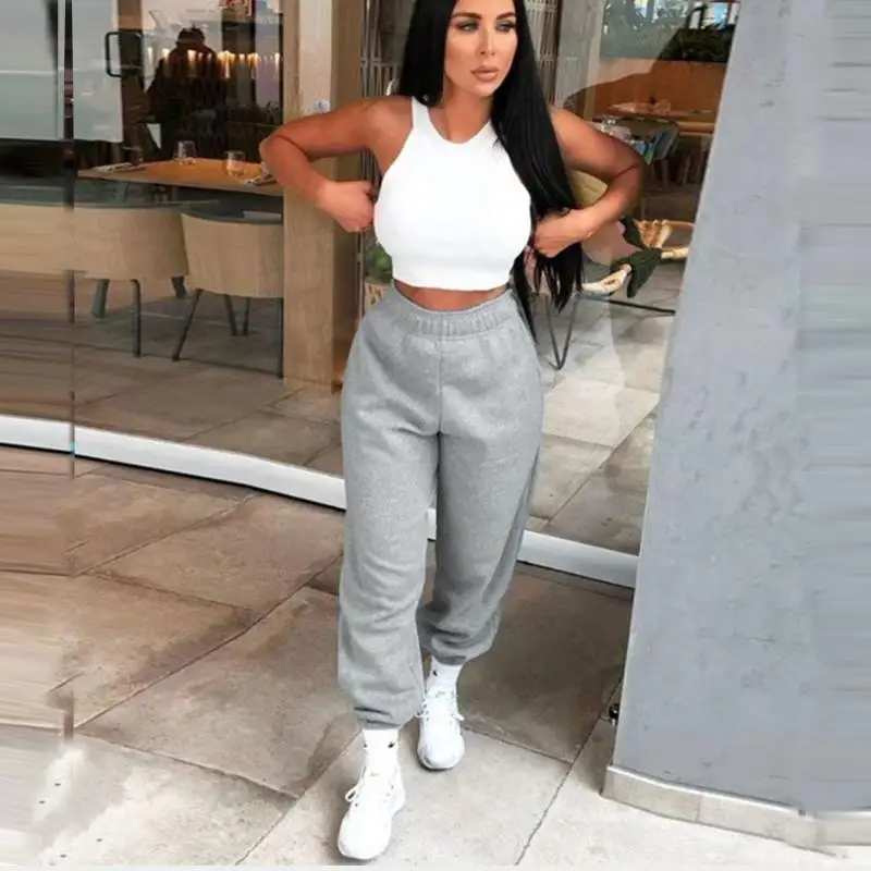 Брюки с высокой талией уличная одежда корейские повседневные брюки женские