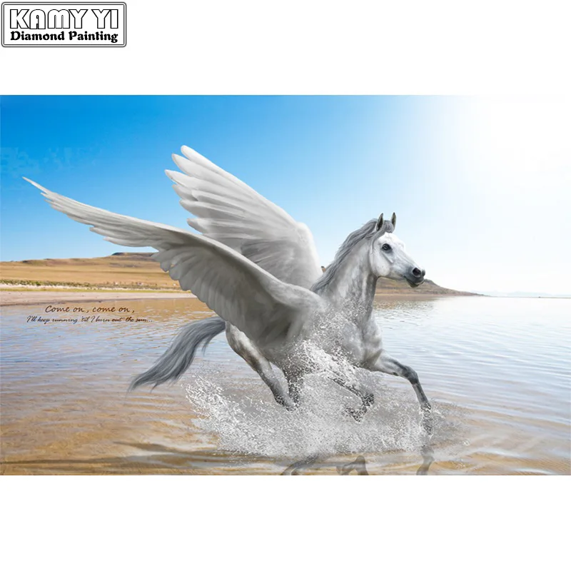 DIY 5D новый полный алмазов картина Пегас вышитым крестиком горная Хрустальная