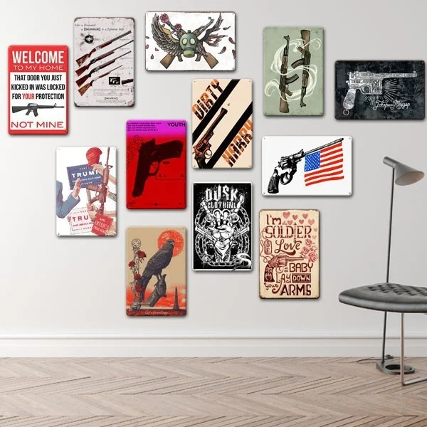 Не вводите предупреждение остерегайтесь опасности Оловянная табличка из