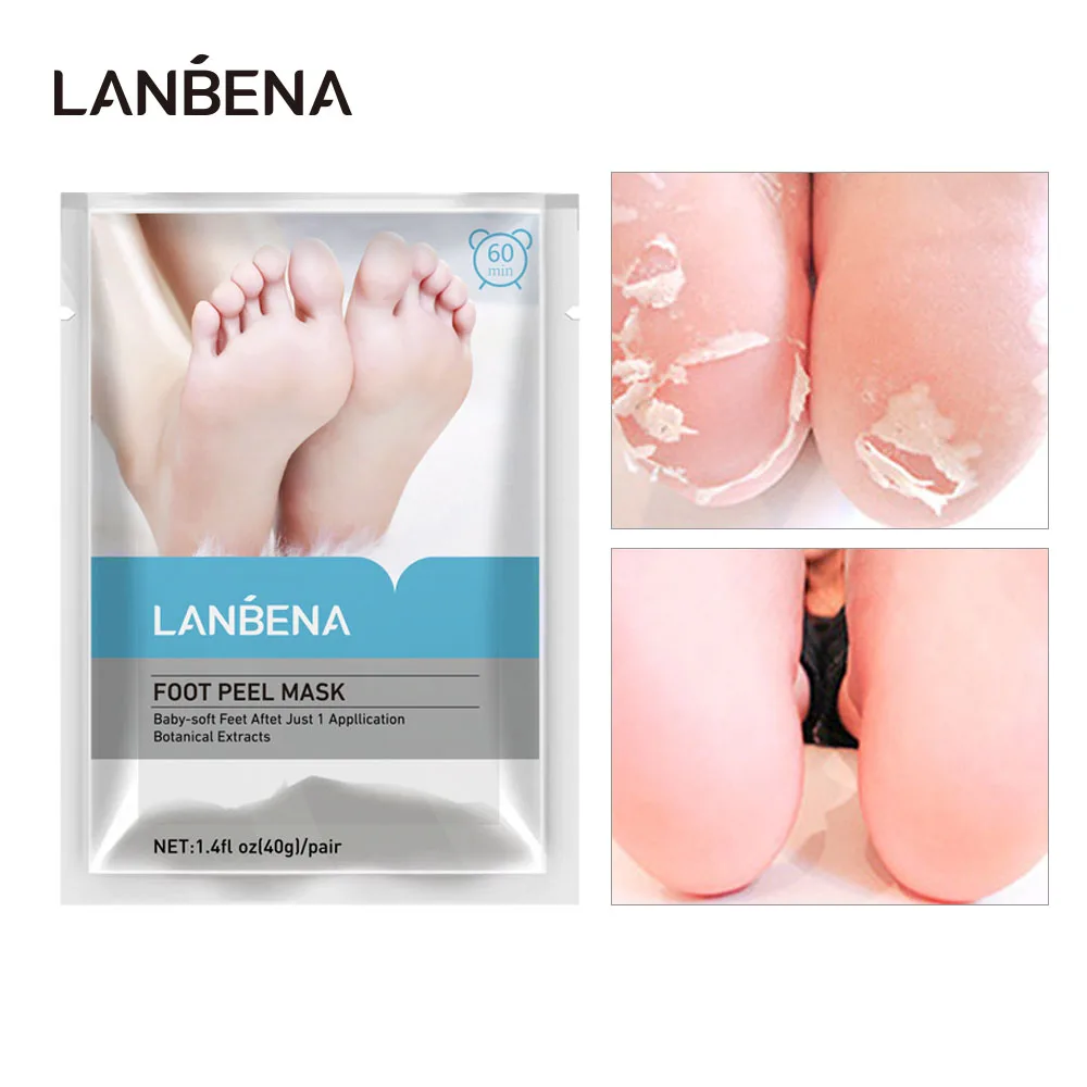 LANBENA маска для очистки ног отшелушивающие носки Педикюр Уход за ногами удаление