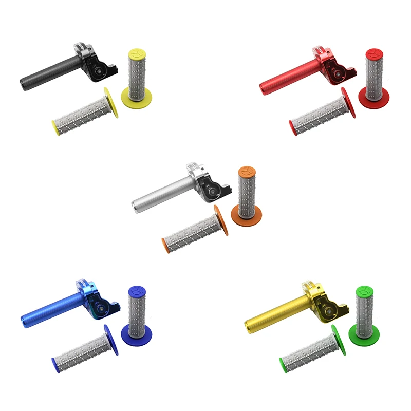 

ZSDTRP 22mm CNC Aluminum Throttle turn Grip Quick Twister + Handle Grip for all brand motorcycle 22mm handbar modify