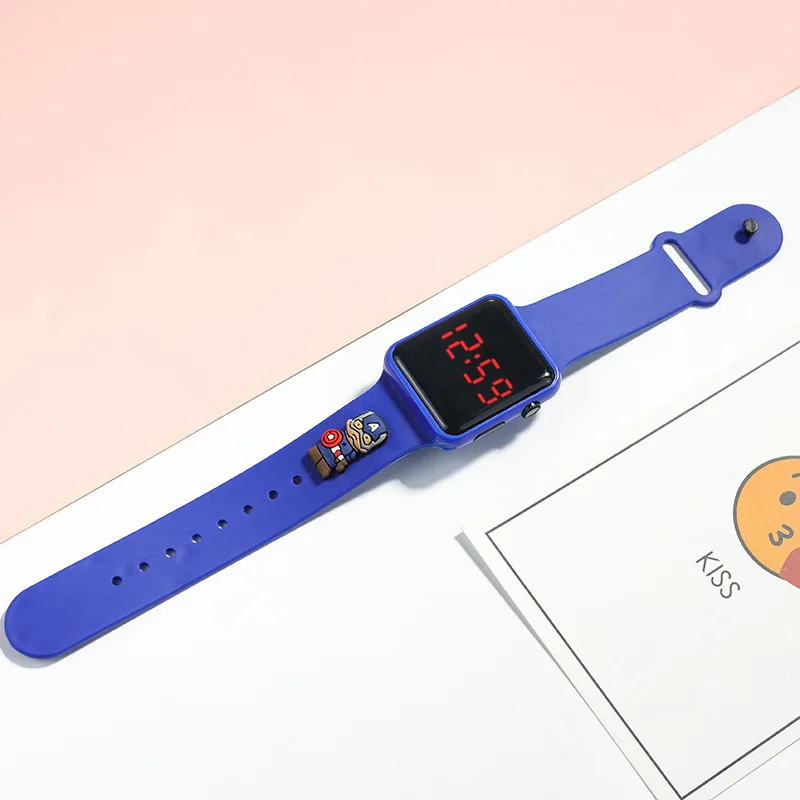 Disney Digital Smart sport watch LED Display Watch Spiderman Cartoon Fashion Student Electronic Boy Girl Children's Gif | Игрушки и