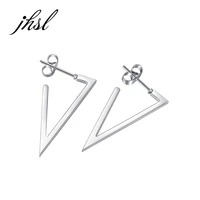 jhsl men stud earrings stainless steel high polishing good quality unique star design fashion jewelry