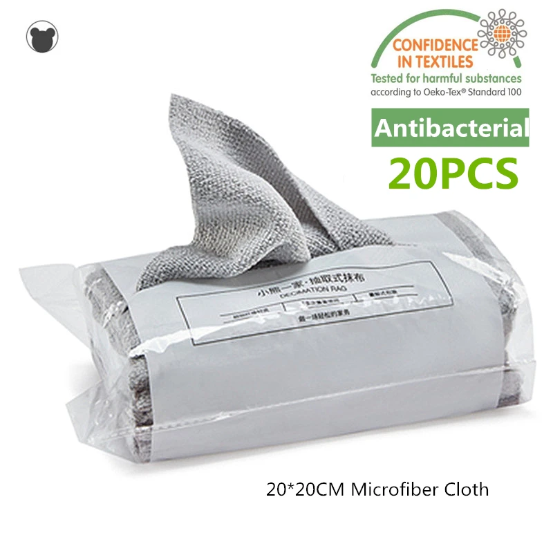 20 шт одноразовое кухонное полотенце многоразовая салфетка из микрофибры для