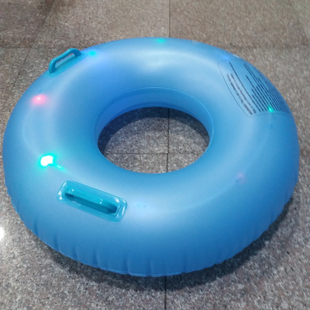 

Adult 80cm Swimming Rings Women Men Round Swimring Float Premium Pool Tubes LED Flashy Inflatable Swim Rings with Handle