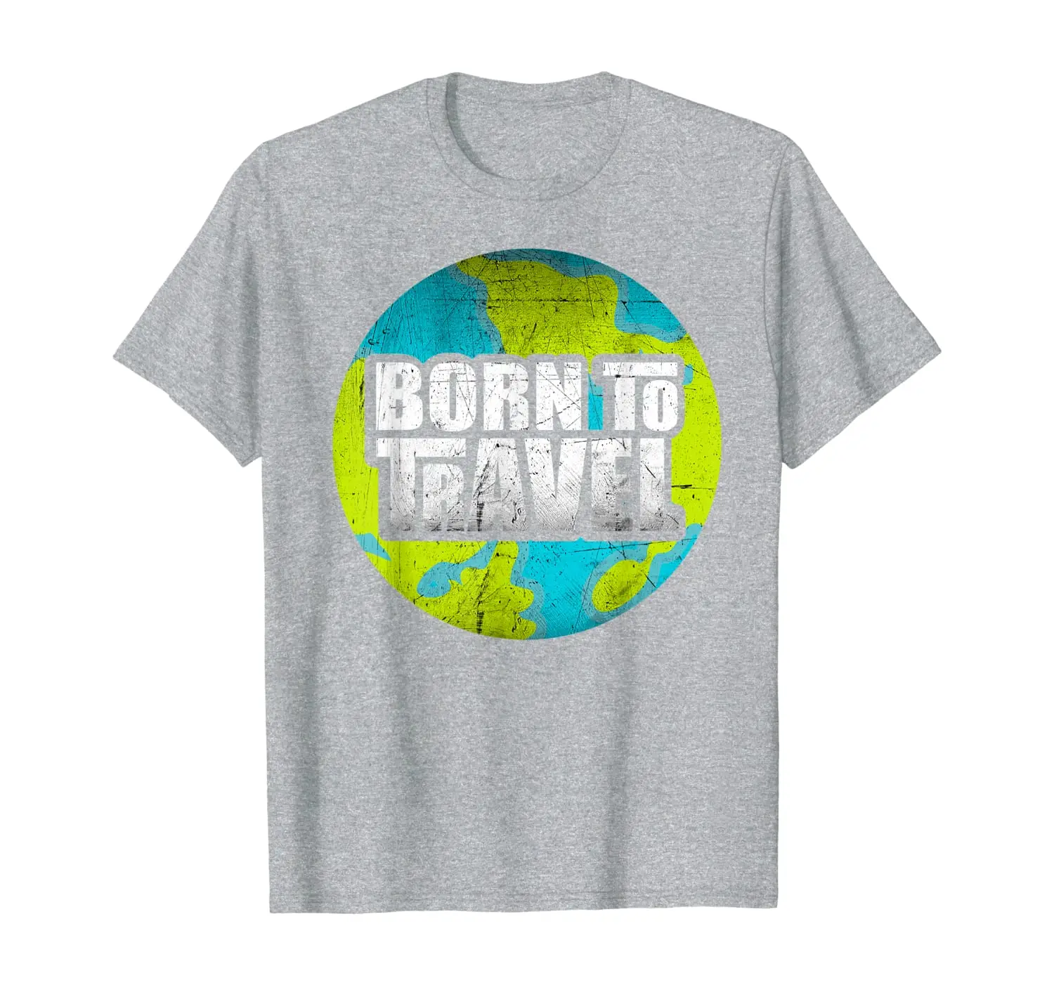 

Футболка с надписью «Born To Travel See the world travelholic»