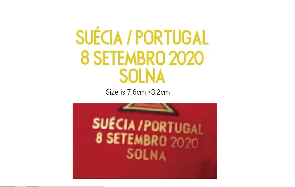

2020 Portugal Match Details Ronaldo 100 Goals Commemorate Soccer Patch