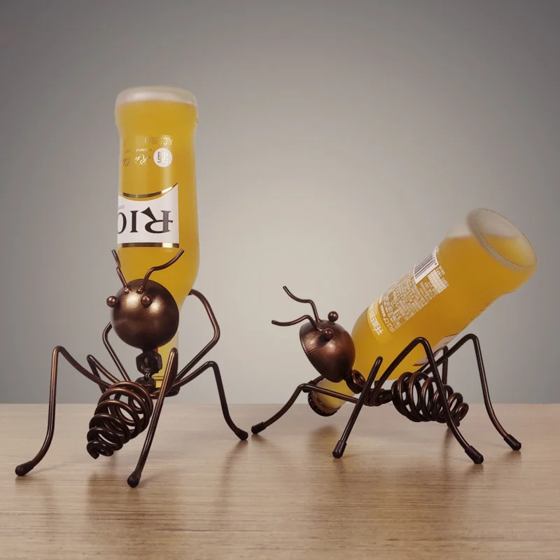 Новый креативный металлический Винный Стеллаж с муравьями подвесной держатель