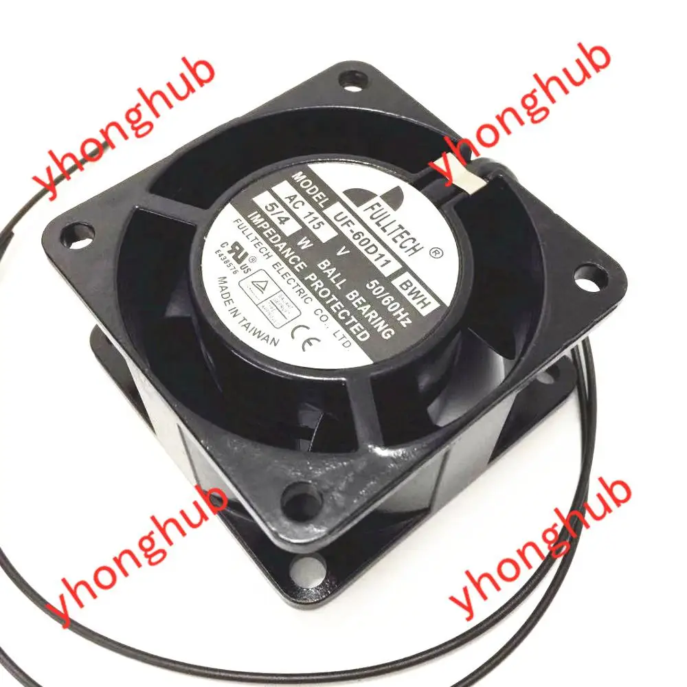 FULLTECH UF 60D11 BWH AC 115V 5/4W 60x60x30 мм вентилятор охлаждения сервера|square fan|server fanfulltech fans |