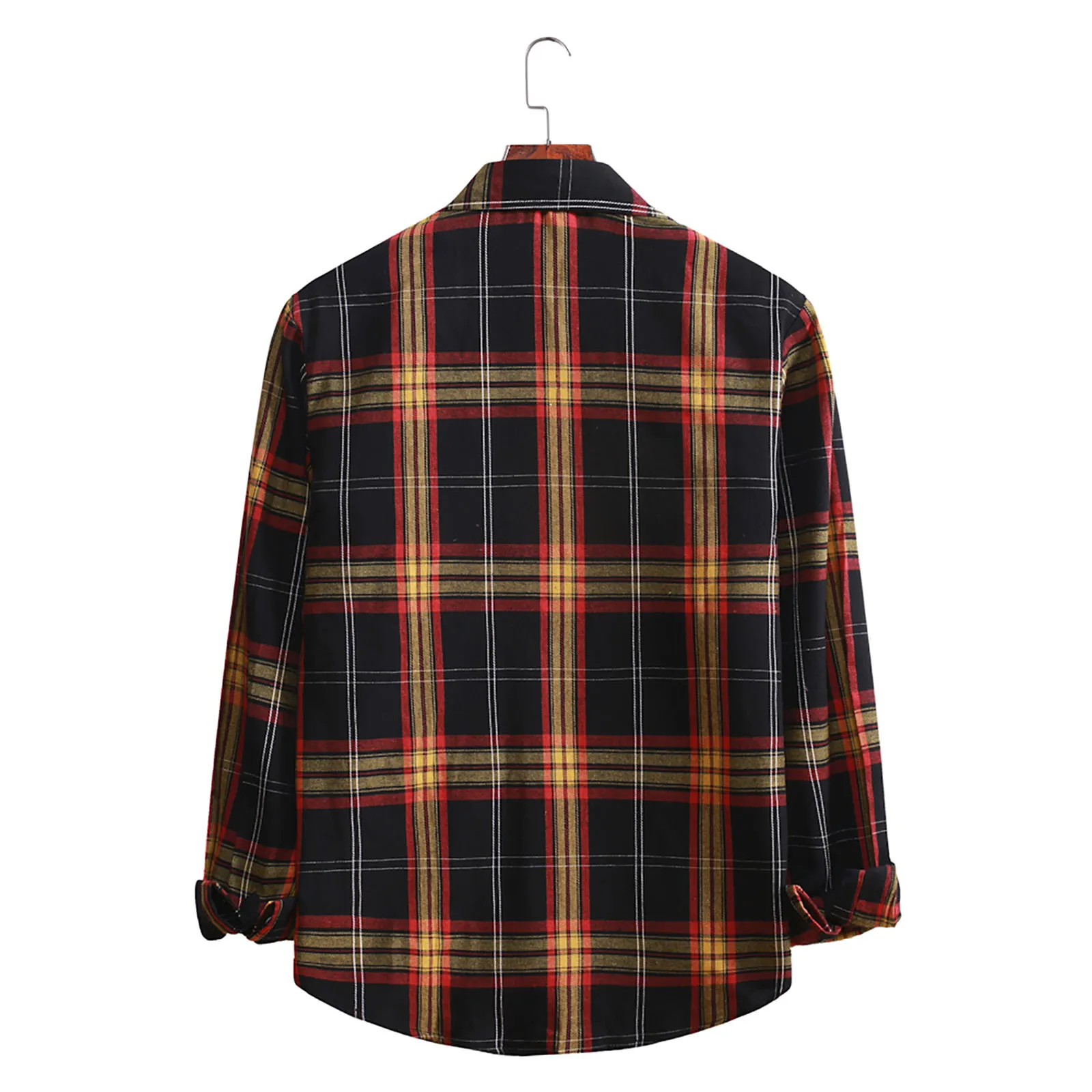 

Vintage Casual Shirts Men Fashion Long Sleeve Print Plaid Lapel Collar Button Breathable Men's Shirt Camisas Hombre 2020 S-2XL