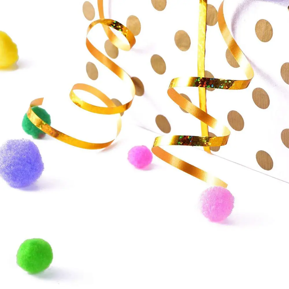 100 ярдов вьющиеся лазерные пластиковые шары ленты Свадебные комнаты макет