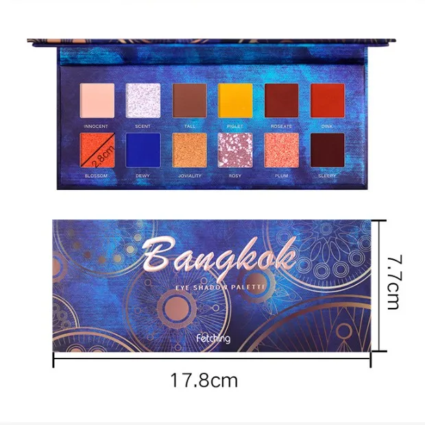 12 цветов нюдовые блестящие тени для век Матовая Мерцающая палитра стойкая