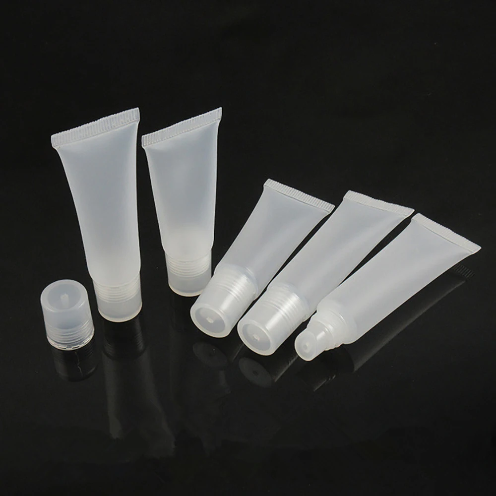 

10pcs/bag 8ML/10ML/15ML Empty Lip Gloss Tubes Lipstick Tube Lip Balm Soft Tube Makeup Squeeze Clear Lipgloss Tube Container