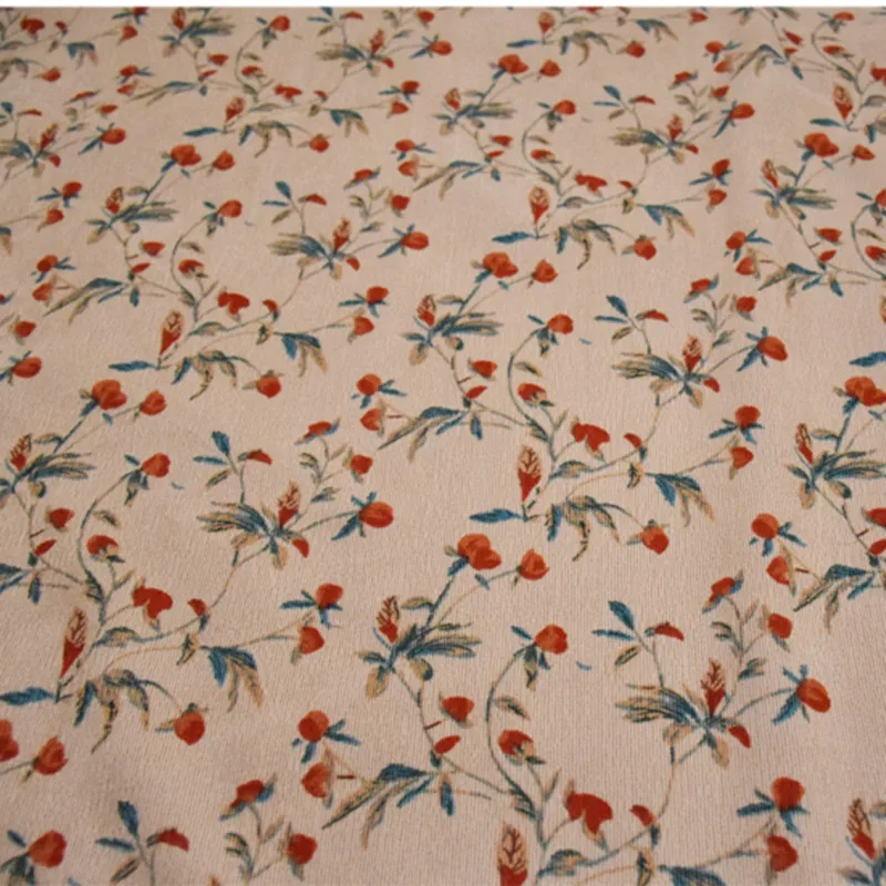 Китайская классическая Вельветовая ткань с листьями деревьев и цветов половина