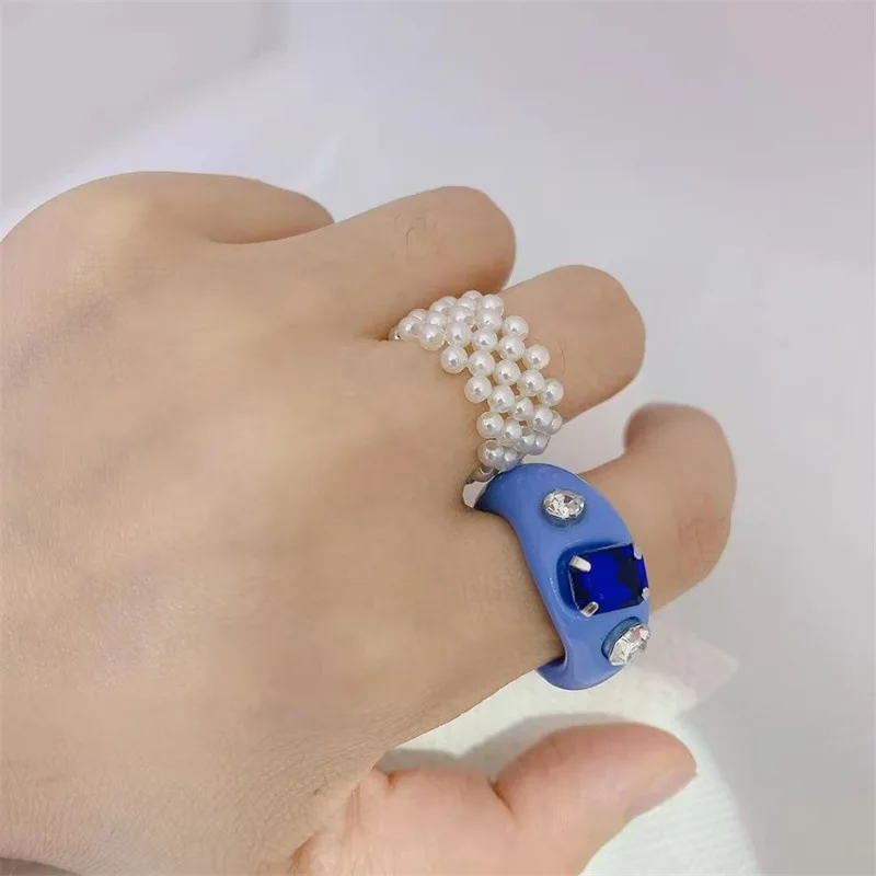 В винтажном стиле Симпатичные Желе Цвет кольца для женщин и девочек дети