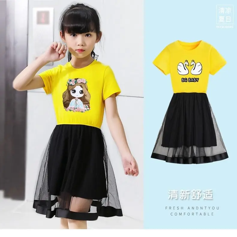 Girls Dresses 2020 summer Girl Dress teenage Kids For Casual Wear Children Clothing 8 10 12 years | Детская одежда и обувь