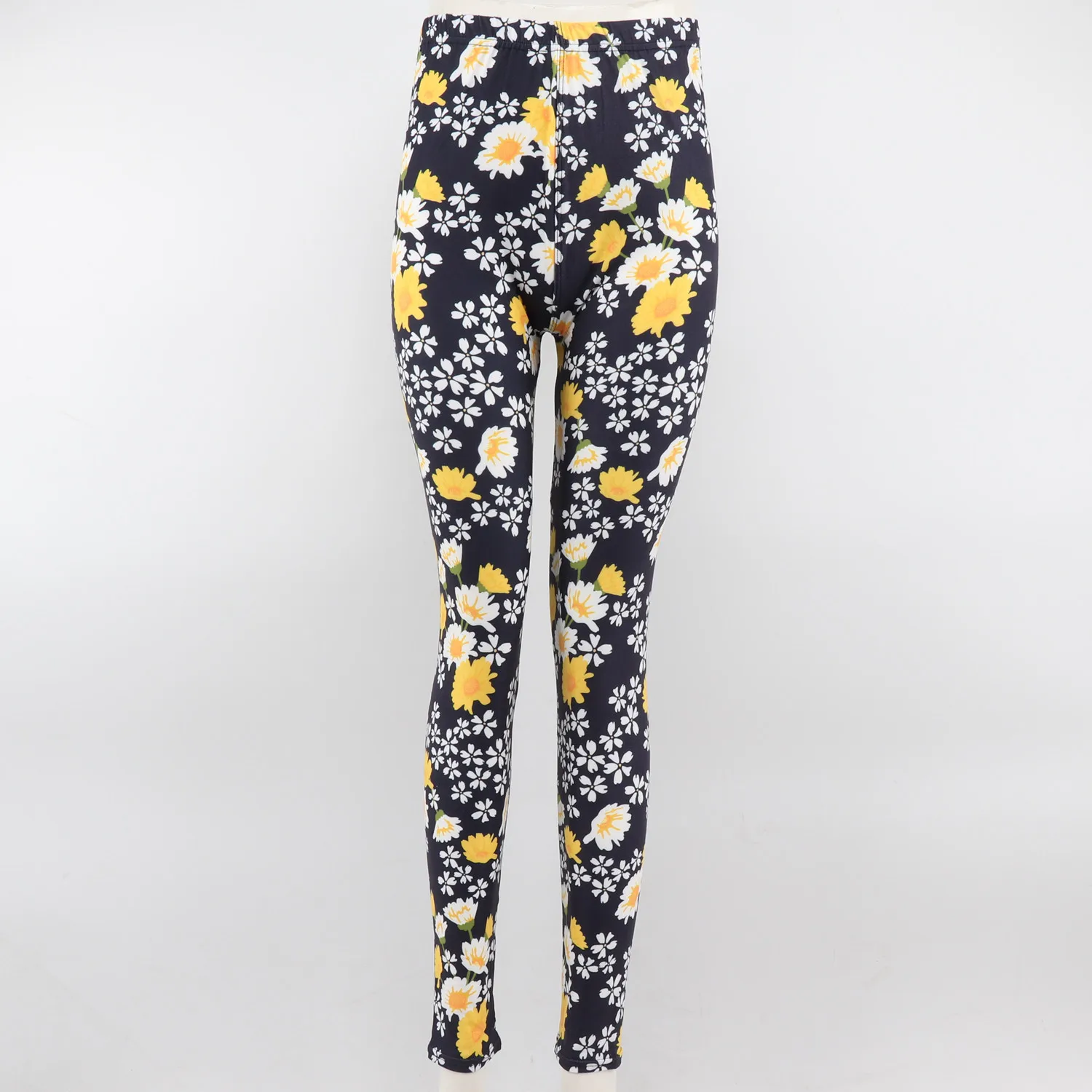 

Nine-point leggings California wildflowers flat waist