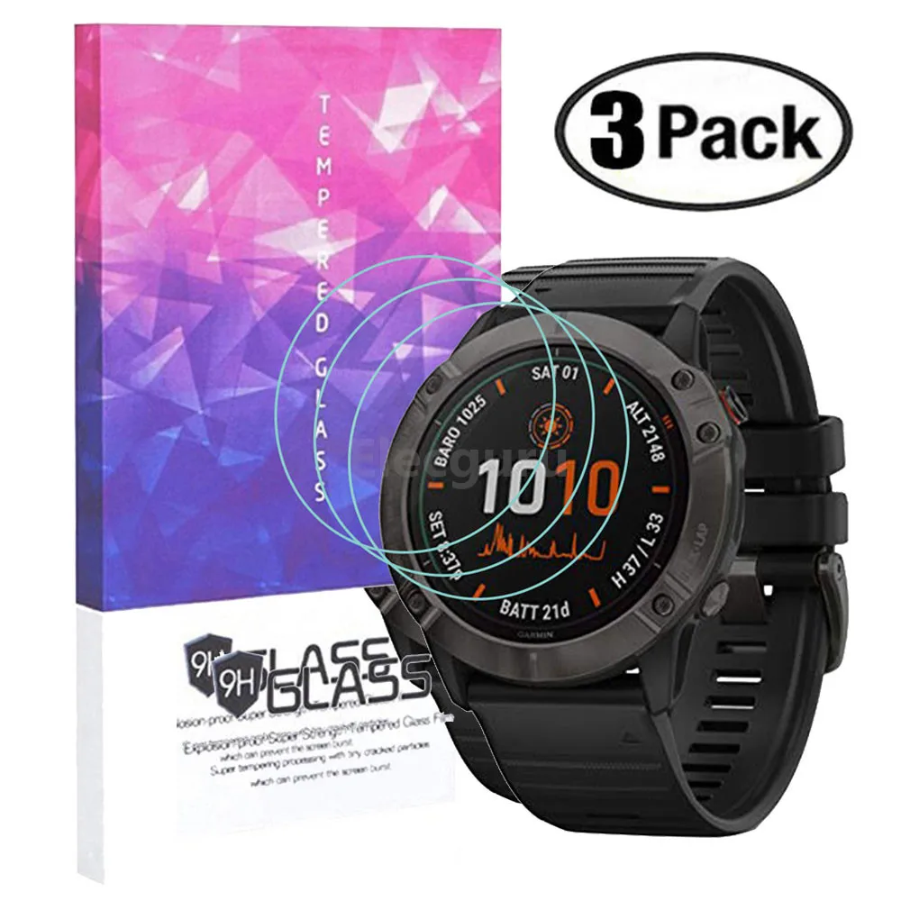 Garmin Fenix 6x Pro Защитная пленка для экрана из закаленного стекла 9H прозрачная