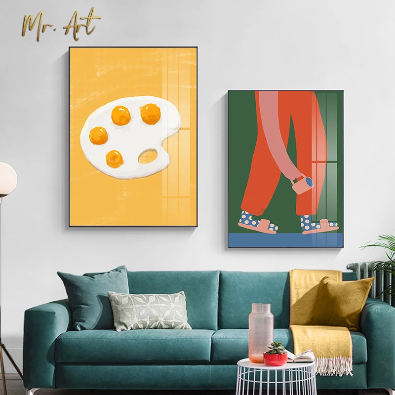 

Modern Boy and Girl Canvas Paintings Print Nursery Decor Nordic Wall Art Posters Pictures Children Room Dining Room Home Decor