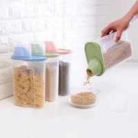 sealed rice bucket moisture proof storage box with measuring cup household kitchen flour proof wheel bucket stock holder