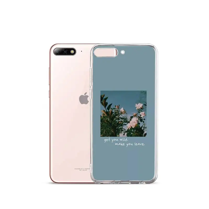 

Rose Flower Sunflower aesthetics Phone Case Transparent for iPhone Samsung A S 11 12 6 7 8 9 10 20 Pro X XS Max XR Plus lite