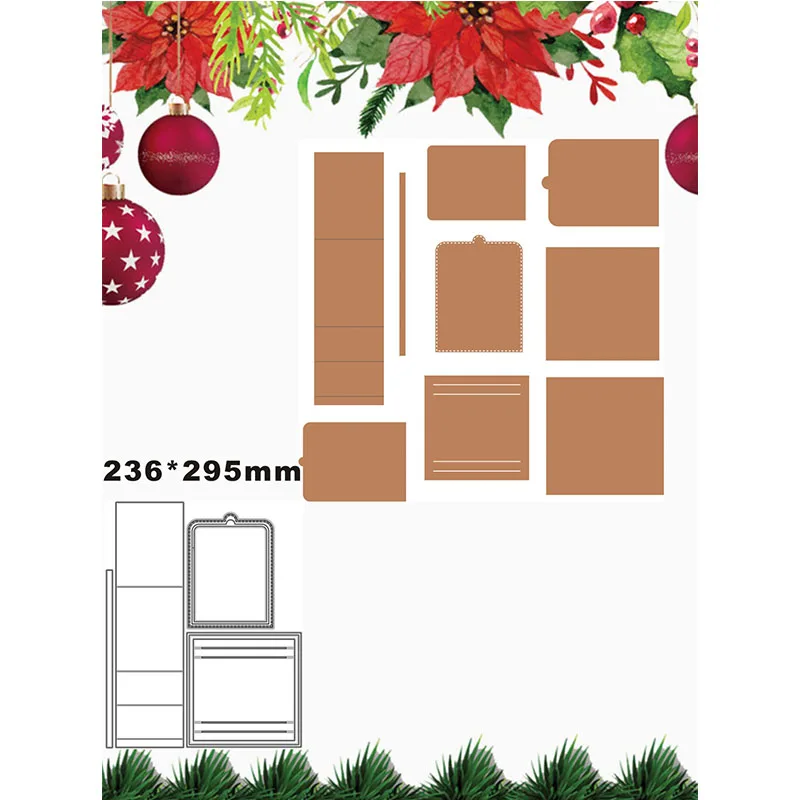 

Новинка 2021, прямоугольная рамка, передняя крышка, металлические пресс-формы для скрапбукинга, изготовления бумаги и открыток, тиснение, Дек...