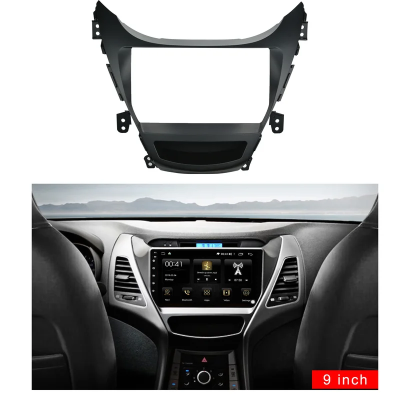 9 дюймовая Автомобильная облицовка для HYUNDAI Elantra 2012 2015 двойная Din DVD рамка аудио