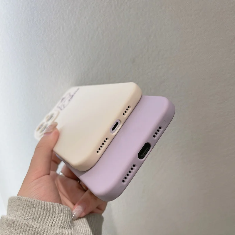 

Phone Case For iPhone 11pro max 12mini pro max 7p/8plus X/Xs max XR Back Cover Phone shell Painted Soft Glue cartoon couple Cute