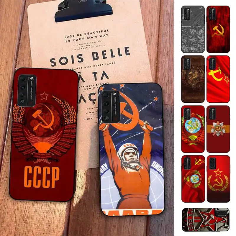 

Soviet Union USSR Grunge Flag Phone Case for Huawei Honor 10 i 8X C 5A 20 9 10 30 lite pro Voew 10 20 V30
