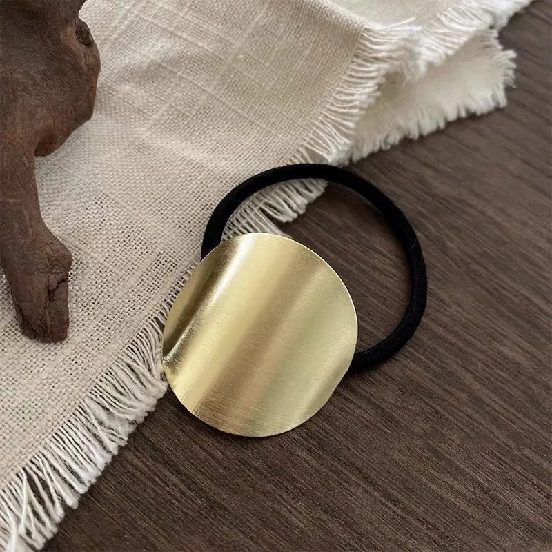 Металлические геометрические эластичные резинки для волос женщин и девушек