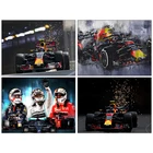Алмазная живопись Max Red Racing Verstappen Car full Drill 5d Вышивка крестиком Мозаика картина с круглыми стразами алмазами вышивка