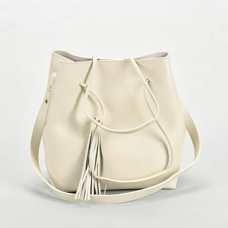 Модная женская сумка-ведро из спилка большой вместимости женские повседневные