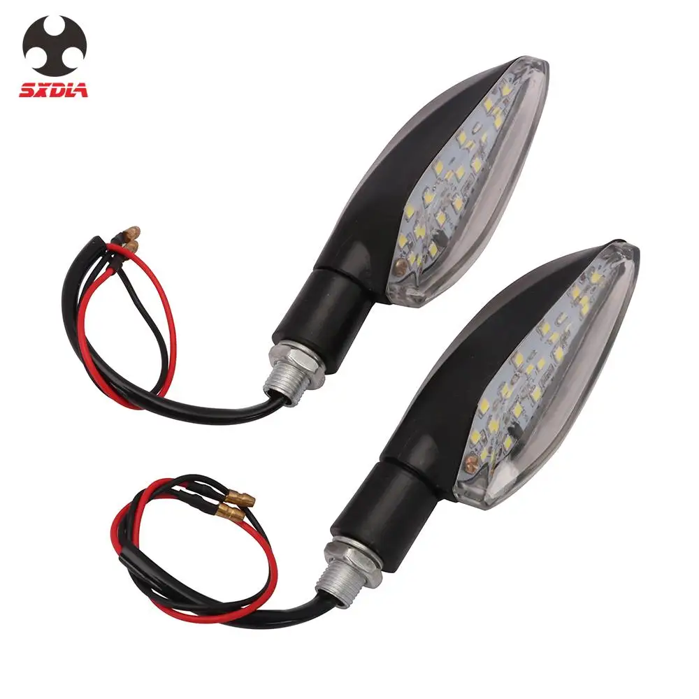

12V LED lamp Black Motorcycle Turn Signal Lights For Honda KTM Kawasaki Yamaha Suzuki Dirt Bike Sport Bike Sreet Motorbike