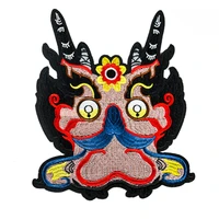 dragon king of china embroidered patch clothing applique iron on patches for clothes t shirt sticker diy decor