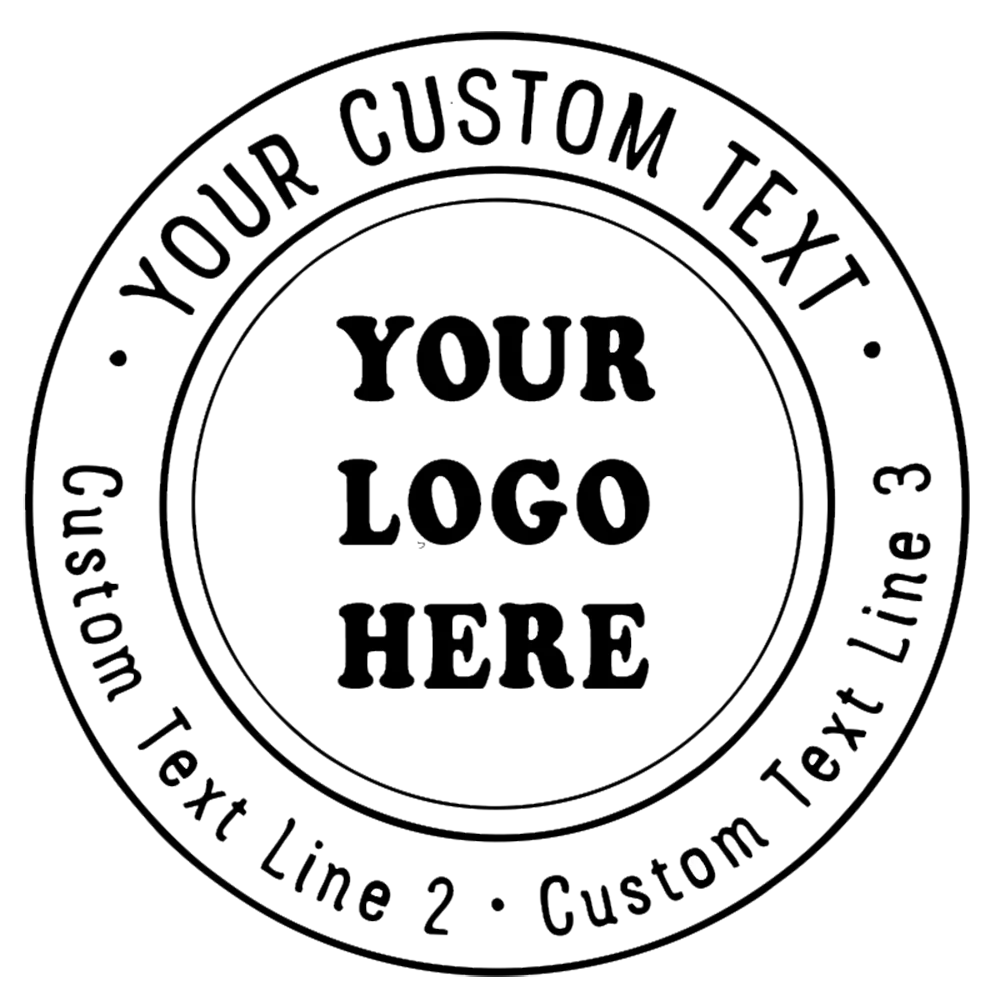 Пользовательский логотип двойная круглая граница штамп персонализированный
