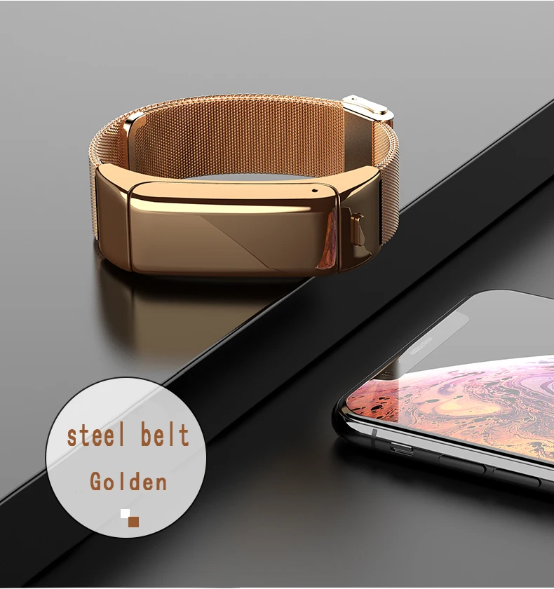 B6 Bluetooth earphone smart headset watch with microphone Smart Bracelet Waterproof touch screen Watch Band Alarm Clock